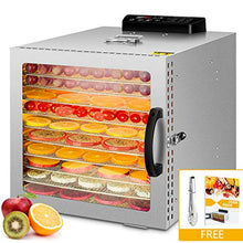 Load image into Gallery viewer, Food Dehydrator, 12 Layers Commercial Stainless Steel Fruit Dehydrator, 1000W Professional Adjustable Temperature Control and 0~24 Hours Digital Timer Food Dryer Household with Glass Window and 67 Recipes
