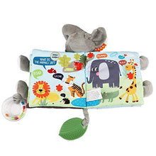 Load image into Gallery viewer, Soft Baby Cloth Book,Crinkle Elephant Fabric Infant Books Teething Teether Toys Education Bunny Toy for Babies Toddler 1 Year Old Boy Girl &amp;Up,Stuffed Farm Animal Jungle Plush Book Touch and Feel Toy

