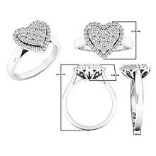Load image into Gallery viewer, Dazzlingrock Collection 0.35 Carat (ctw) 14K Round Diamond Ladies Heart Shaped Engagement Ring 1/3 CT, White Gold, Size 7
