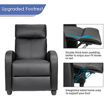 Load image into Gallery viewer, Homall Recliner Chair Padded Seat Massage PU Leather for Living Room Single Sofa Recliner Modern Recliner Seat Club Chair Home Theater Seating (Black)
