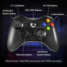 Load image into Gallery viewer, Wireless Controller for Xbox 360, Astarry 2.4GHZ Game Controller Gamepad Joystick for Xbox &amp; Slim 360 PC Windows 7, 8, 10 (Black)
