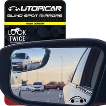 Load image into Gallery viewer, Blind Spot Mirrors [Original Part Look - Fits Shape of Car Door Mirror] Fully Adjustable with Plastic Frame - Model OEM for Blindside and Engineered for optimized viewing image by Utopicar (2 pack)
