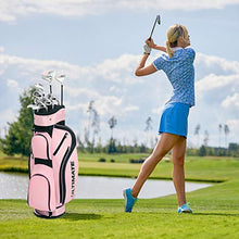 Load image into Gallery viewer, Tangkula Womens Golf Clubs Package Set 10 Pieces Right Hand, Includes 460cc Alloy Driver, 3# Fairway Wood, 4# Hybrid, 6#, 7#, 8#, 9# &amp; P# Irons, Free Putter, Golf Club Set (Pink)
