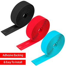 Load image into Gallery viewer, Awpeye 3 Pairs Bicycle Handlebar Tape EVA Road Bike Bar Tape with End Plugs Cycling Handle Wraps 6 Rolls (Black, Red, Bianchi Green)
