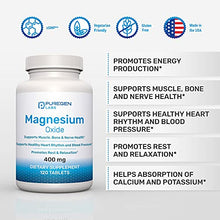 Load image into Gallery viewer, Magnesium 400mg [High Potency] Supplement – Magnesium Oxide for Immune Support, Muscle Recovery, Leg Cramps, Relaxation - 120 Tablets
