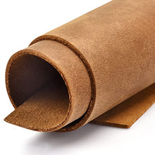 Load image into Gallery viewer, Tooling Leather Square 1.8-2.0MM Thick Genuine Top Full Grain Oil Tan Crazy Horse Cowhide Leather Sheets for Crafts Tooling Sewing Wallet Earring Hobby Workshop Crafting (Tan, 8"x12")

