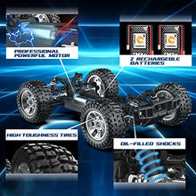 Load image into Gallery viewer, DEERC 9200E Large Hobby RC Cars, 48 KM/H 1:10 Scale Fast High Speed Remote Control Car for Adult Boy,Extra Shell 4WD 2.4GHz Off Road Monster RC Truck Toy All Terrain Racing,2 Batteries for 40 Min Play
