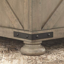 Load image into Gallery viewer, Signature Design by Ashley - Aldwin Farmhouse Storage Coffee Table, Brown Pine Wood
