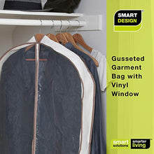 Load image into Gallery viewer, Smart Design Canvas Gusseted Garment Bag Hanger - (24 x 42 Inch) - Clothing Storage Cover - w/Cedar Wood - Odor Repellent - Suits, Dresses Travel Closet Organization - [Natural Canvas]
