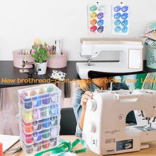 Load image into Gallery viewer, New brothread - 15 Options - 8 Snap Spools of 1000m Each Polyester Embroidery Machine Thread with Clear Plastic Storage Box for Embroidery &amp; Quilting - Different Brown
