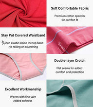 Load image into Gallery viewer, wirarpa Women's Cotton Underwear Comfy Mid Waisted Plus Size Briefs 5 Pack Breathable Ladies Panties Multicolor Size 6
