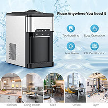 Load image into Gallery viewer, PETSITE Countertop Water Cooler Dispenser with Ice Maker, 3 in 1 Top-Loading Hot &amp; Cold Water Dispenser 5 Gallon, 48 LBS Daily-Ice, Portable Ice Cube Makers Machine for Home Kitchen Office Bar

