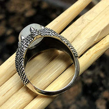 Load image into Gallery viewer, Natural Rainbow Moonstone 925 Solid Sterling Silver Men's Ring Size 7
