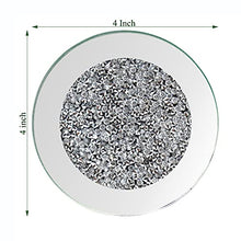 Load image into Gallery viewer, GIMORRTO Glass Mirrored Coaster 8 PC, Crushed Diamond Cup Mat Decor on Tabletop for Restaurant Kitchen bar Dining Table
