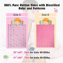 Load image into Gallery viewer, TerriTrophy Kids Weighted Blanket 7lbs,41 x 60inches, Minky &amp; Cotton Weighted Blanket for Kids, Toddlers, Boys, Girls, Children,Best Gifts for Christmas Birthday
