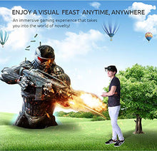 Load image into Gallery viewer, 90°FOV AR Headset, Smart AR Glasses 3D Video Augmented Reality VR Headset Glasses for iPhone &amp; Android (4.5-5.5'' Screen), 3D Videos and Games
