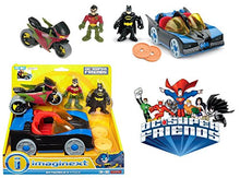 Load image into Gallery viewer, Fisher-Price Imaginext DC Super Friends, Batmobile &amp; Cycle, What’s the coolest way for kids to cruise around Gotham City
