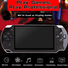 Load image into Gallery viewer, LKTINA 8GB 4.3’’ 1000 LCD Screen Handheld Portable Game Console, Media Player with Camera Built in 1200+Real Video Games, for gba/gbc/SFC/fc/SMD Games, Best Gift for Kids and Adults -Black (Medium)
