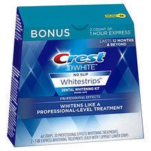 Load image into Gallery viewer, Crest 3D White Professional Effects Whitestrips 20 Treatments + Crest 3D White 1 Hour Express Whitestrips 2 Treatments - Teeth Whitening Kit
