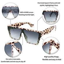 Load image into Gallery viewer, FEISEDY Square Oversized Sunglasses Women Men Trendy Thick Frame Flat Top Shield Rimless Shades B2798
