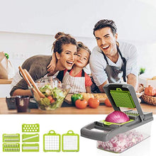 Load image into Gallery viewer, Vegetable Chopper - Spiralizer Vegetable Slicer - Onion Chopper with Container - Pro Food Chopper - Slicer Dicer Cutter - 7 Blades
