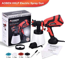 Load image into Gallery viewer, AOBEN Paint Sprayer, 750W Hvlp Spray Gun, Electric Paint Gun with 4 Nozzles, 1000ml Container for Home and Outdoors, Painting Projects.
