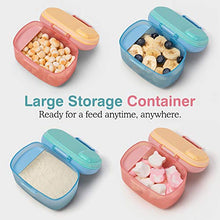 Load image into Gallery viewer, Zooawa Baby Formula Dispenser, Portable Travel Milk Powder Formula Container Candy Fruit Snack Storage Container with Scoop and Leveller, On-The-Go, BPA Free, Transparent - Blue
