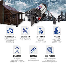 Load image into Gallery viewer, USA Adventure Gear ProGear 5300 High Performance Professional Grade Water Pump | Made in the USA | 12 Volt DC | 3GPM | 14 Foot Lift | Self-Priming | Potable Water Use | RV, Boat, Plumbing
