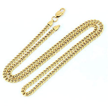 Load image into Gallery viewer, GOLD IDEA JEWELRY Luxurious Miami Cuban Link Chain Heavy 14k Gold Plated Stainless Steel Looks Like Solid Gold 18"-30" (22, 4mm)
