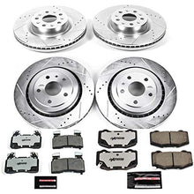 Load image into Gallery viewer, Power Stop K7226-26 Front and Rear Z26 Carbon Fiber Brake Pads with Drilled &amp; Slotted Brake Rotors Kit

