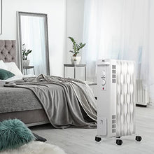 Load image into Gallery viewer, COSTWAY Oil Filled Radiator Heater, 1500W Portable Space Heater with 3 Heating Modes, Adjustable Thermostat, Tip-Over and Overheat Protection, Electric Oil Heaters for Indoor Use Home Office, White
