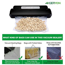 Load image into Gallery viewer, GERYON Vacuum Sealer, Automatic Food Sealer Machine with Starter Bags &amp; Roll for Food Savers and Sous Vide, Black

