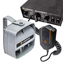 Load image into Gallery viewer, SoundAlert 100W Emergency Police Siren Kit [120-130dB Compact Speaker] [2 x 16A Switch Control] [Hands-Free Air Horn] [PTT Mic] [Radio Rebroadcast] Warning PA System for Emergency Vehicle Trucks Cars
