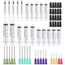 Load image into Gallery viewer, BSTEAN Syringe Blunt Tip Needles Caps Refilling and Measuring E-Juice, E-Liquids, E-cigs, Adhesives, Vape, Oil or Glue Applicator (Pack of 20)
