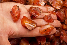 Load image into Gallery viewer, Fantasia Materials: 1 lb Red Carnelian Rough Stones from India
