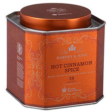 Load image into Gallery viewer, Harney &amp; Sons Hot Cinnamon Spice Tea Tin - Black Tea with Orange &amp; Sweet Clove - 2.67 Ounces, 30 Sachets
