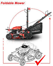 Load image into Gallery viewer, PowerSmart Lawn Mower, 22-inch &amp; 200CC, Gas Powered Self-Propelled Lawn Mower with 4-Stroke Engine, 3-in-1 Gas Mower in Color Red/Black, 5 Adjustable Heights (1.18''-3.02'' ), DB9422SR
