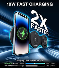 Load image into Gallery viewer, 3 in 1 Wireless Charging Station,Hicober Charger Station [Compatible with MagSafe],Foldable Charging Pad for Multiple Devices for iPhone 14 13 12 Pro Max Apple Watch/Airpods (QC3.0 Adapter Included)
