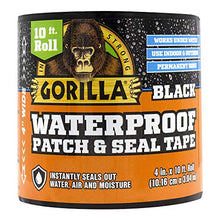 Load image into Gallery viewer, Gorilla Waterproof Patch &amp; Seal Tape 4" x 10' Black, (Pack of 1)
