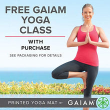 Load image into Gallery viewer, Gaiam Cork Yoga Mat | Print Design Natural Sustainable Cork Resists Germs and Odor | Non-Toxic TPE Rubber Backing | Great for Hot Yoga, Pilates (68-Inch x 24-Inch x 5mm Thick)
