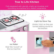 Load image into Gallery viewer, Best Choice Products Wooden Pretend Play Kitchen Toy Set for Kids w/ Chalkboard, Marble Backdrop, Realistic Design, Sounds, 7 Accessories Included - Pink
