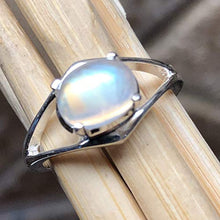 Load image into Gallery viewer, Natural Rainbow Moonstone 925 Sterling Silver Engagement Ring Size 6, 8, 9
