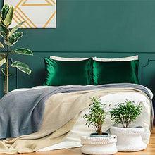 Load image into Gallery viewer, Bedsure Satin Pillowcase for Hair and Skin, 2-Pack - Standard Size (20x26 inches) Pillow Cases - Satin Pillow Covers with Envelope Closure, Dark Green
