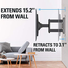 Load image into Gallery viewer, Mounting Dream TV Mount Full Motion TV Wall Mounts for 26-55 Inch Flat Screen TV, Wall Mount TV Bracket with Dual Arms, Max VESA 400x400mm and 99 LBS, Fits 16", 18", 24" Studs MD2380-24K TV Mounts
