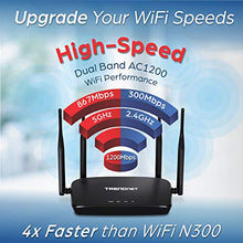 Load image into Gallery viewer, TRENDnet AC1200 Dual Band WiFi Router, TEW-831DR, Gigabit WAN Port, 4 x 5dBi Antennas, Wireless AC 867Mbps, Wireless N 300Mbps, Business/Home Wireless AC Router for High Speed Internet,MU-MIMO Support
