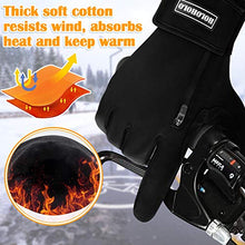 Load image into Gallery viewer, HOLOHOLO Winter Cycling Gloves Touchscreen Warm Gloves Windproof &amp; Waterproof Gloves for Cycling, Skiing Running Outdoor Sports. Suits Men &amp; Women (Black, M)
