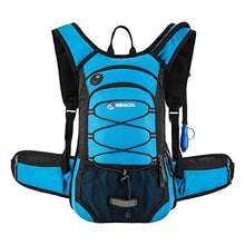 Load image into Gallery viewer, MIRACOL Hydration Backpack with 2L Water Bladder, Thermal Insulation Pack Keeps Liquid Cool up to 4 Hours, Prefect Outdoor Gear for Skiing, Running, Hiking, Cycling (Blue)
