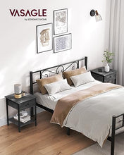 Load image into Gallery viewer, VASAGLE Nightstands Set of 2, Bedside Tables with Drawer, Side Tables, End Tables, for Bedroom, Office, Industrial, Stone Gray and Black ULET506B04
