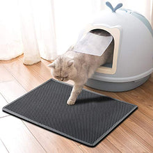 Load image into Gallery viewer, kaxionage Cat Litter Mat, Kitty Litter Mat, Honeycomb Double Layer Trapping Litter Mat Design,Waterproof Urine Proof Cat Mat,Easy Clean Scatter Control (Grey)
