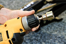 Load image into Gallery viewer, Camco RV Leveling Scissor Jack Socket Drill Adapter With 1/4" Quick Connect Shank, Works With All 3/4" Hex Drive Jacks - 48865
